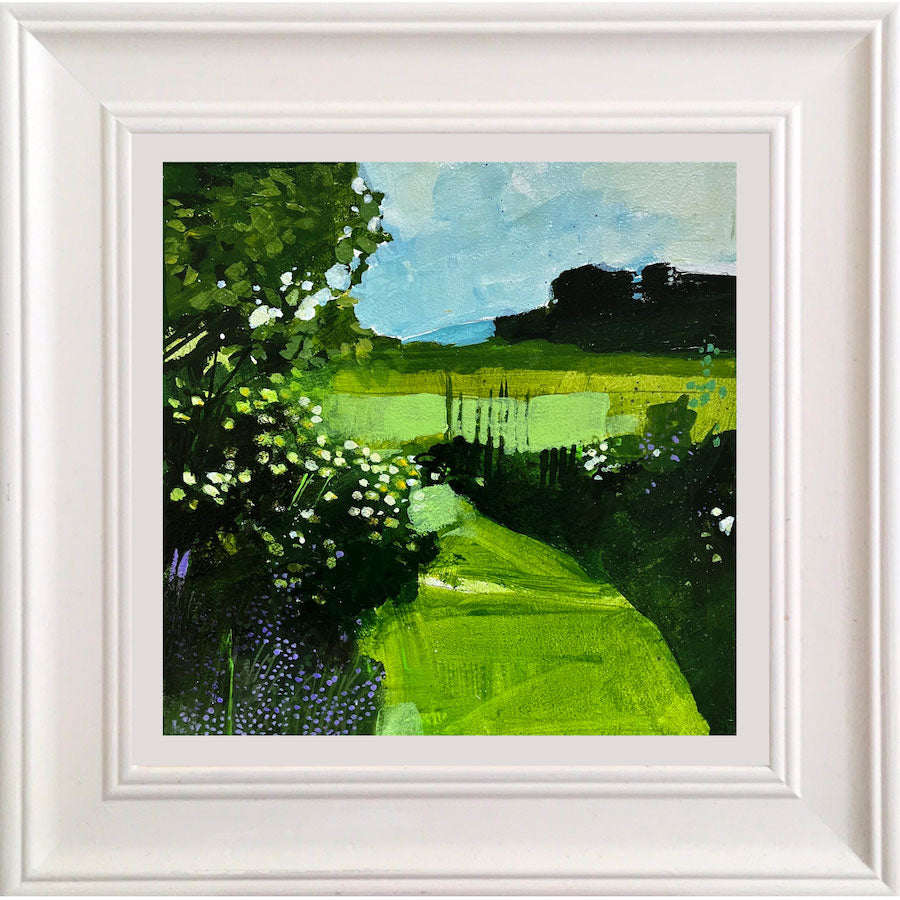 Flower border with Downs beyond 23.5.24 by Julian Sutherland-Beatson