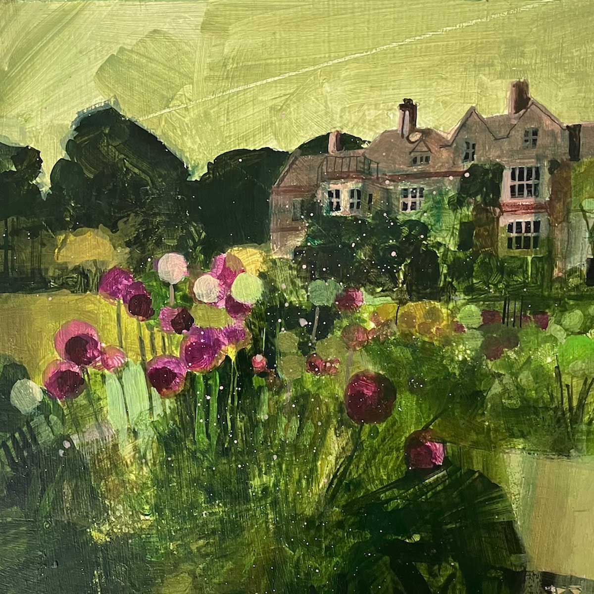 Glyndebourne House with Alliums 6.6.24 by Julian Sutherland-Beatson