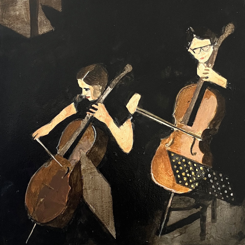 Two cellists 22.6.26 By Julian Sutherland-Beatson