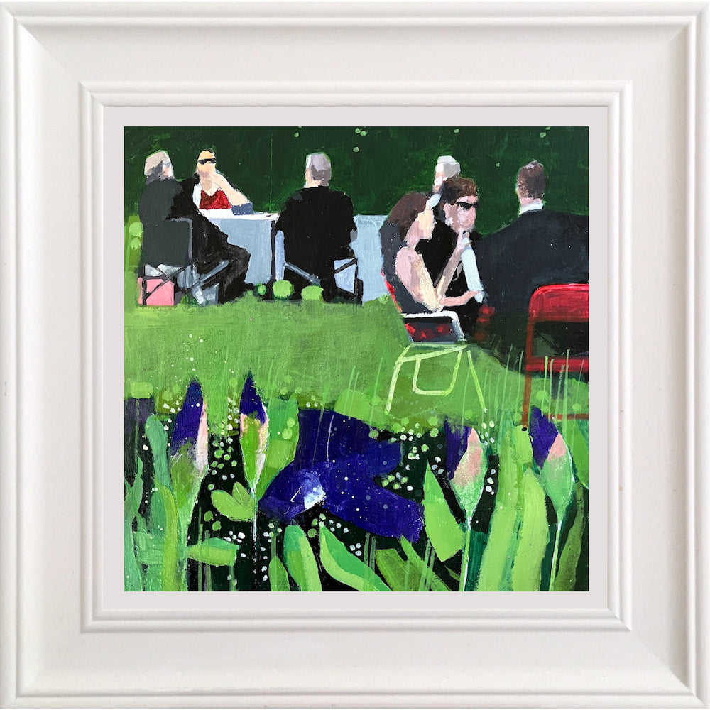 Picknickers with flower border 19.7.26 By Julian Sutherland-Beatson