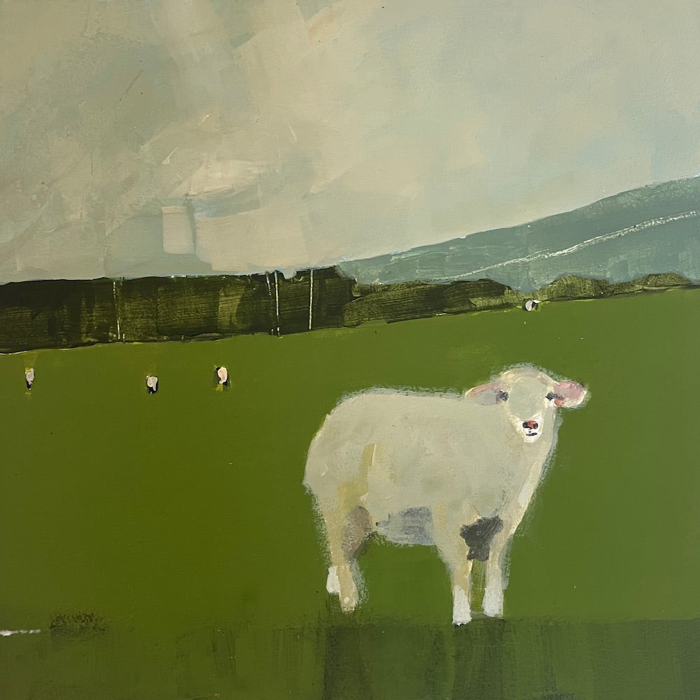 Sheep with Downland beyond 30.7.26 By Julian Sutherland-Beatson