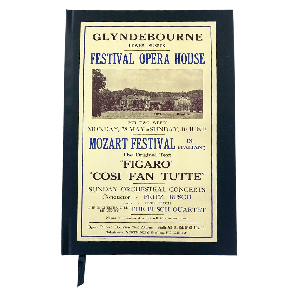 Glyndebourne 1934 Mozart Concert Poster Notebook