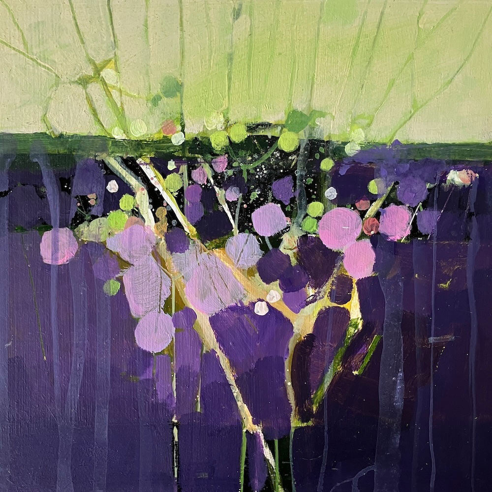 Purple and Mauve flowers with downland