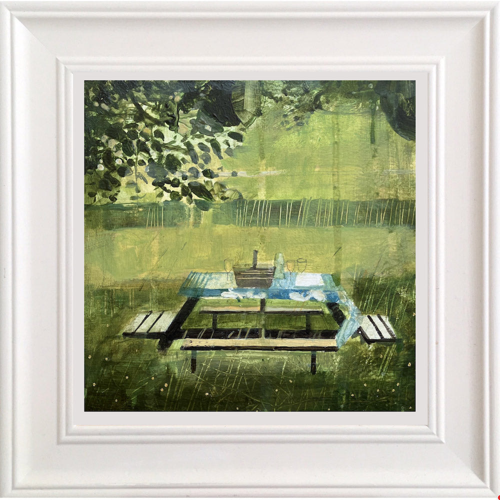 Picnic table by the Lake 21.7.25 By Julian Sutherland-Beatson