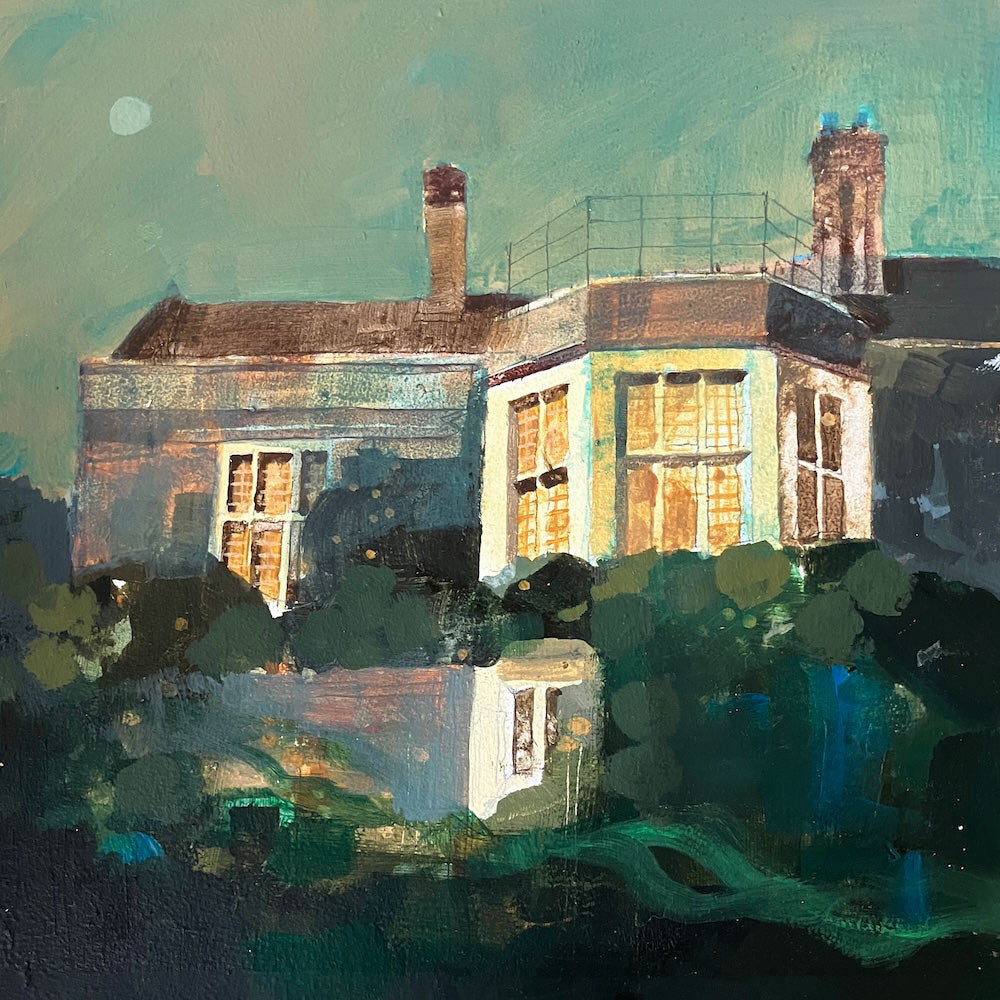 Glyndebourne house at Dusk 28.7.25 By Julian Sutherland-Beatson