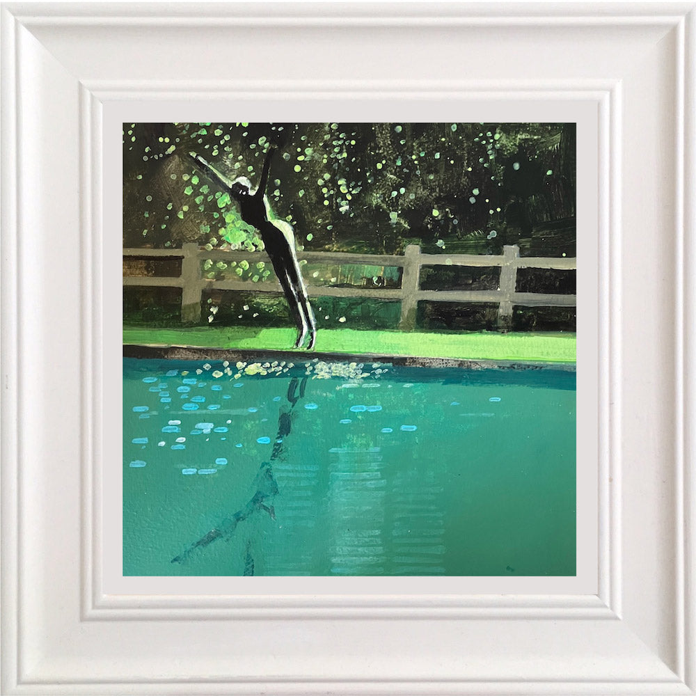 Diver sculpture at the end of the Lake #4 29.7.25 By Julian Sutherland-Beatson