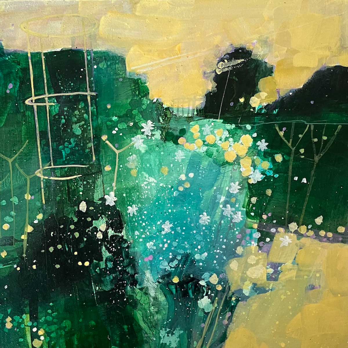 Flower Border and plant climbing frame 30.5.24 by Julian Sutherland-Beatson