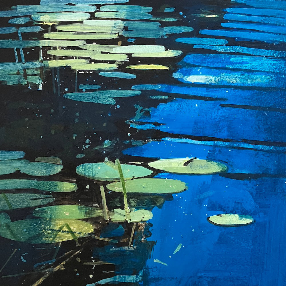 Blue Lake with Lilies