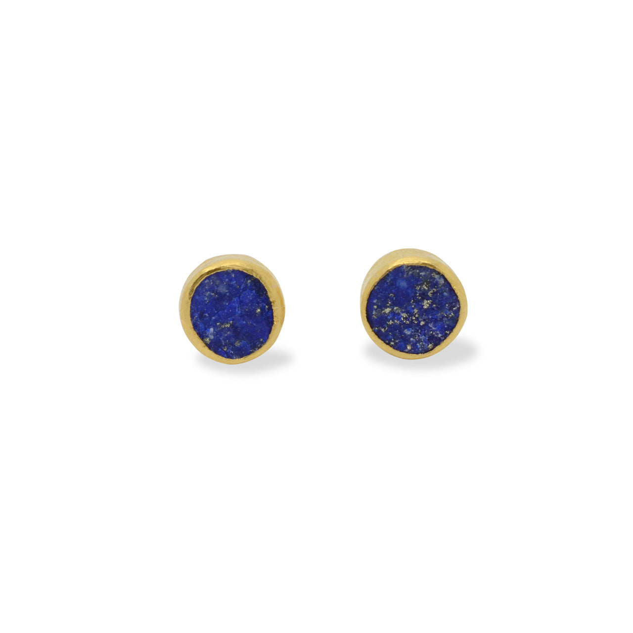 Round Lapis Lazuli Earrings