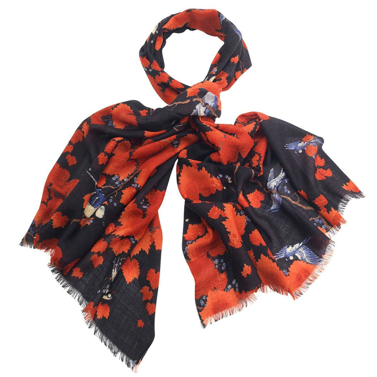 Acer Black Wool Scarf
