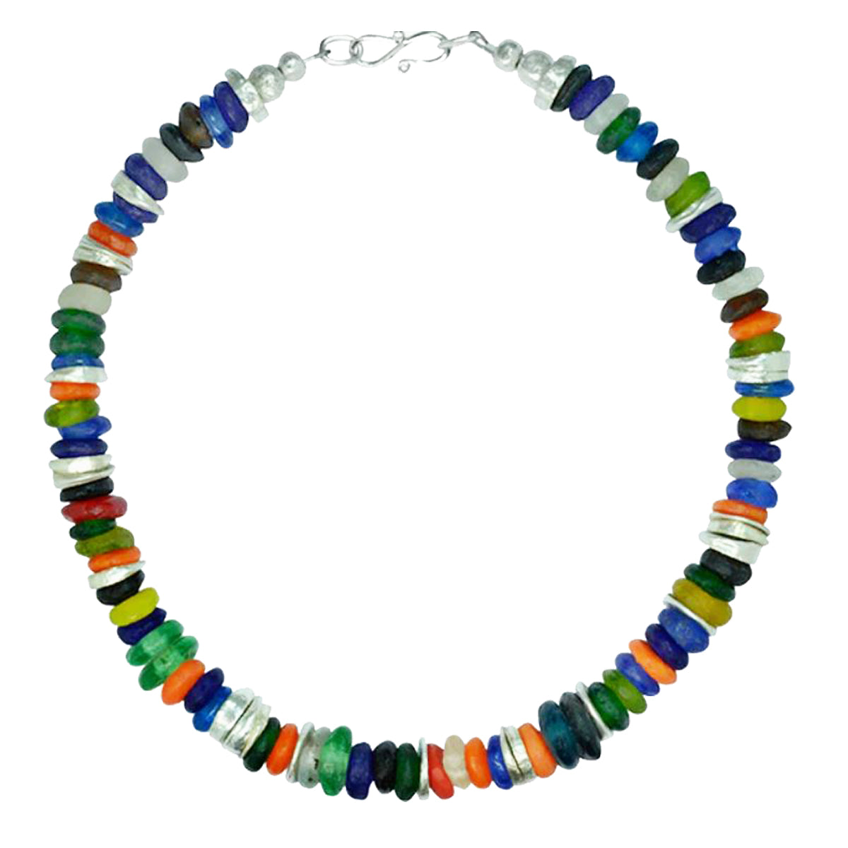 African Recycled Glass Bead Necklace