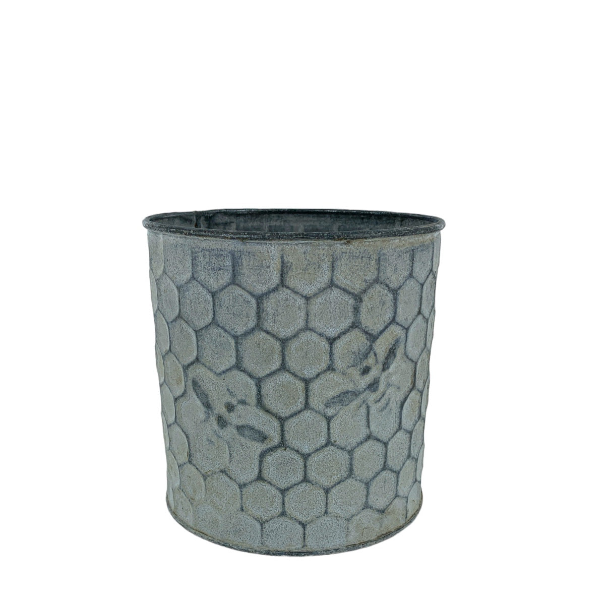 Bee Zinc Round Small Planter