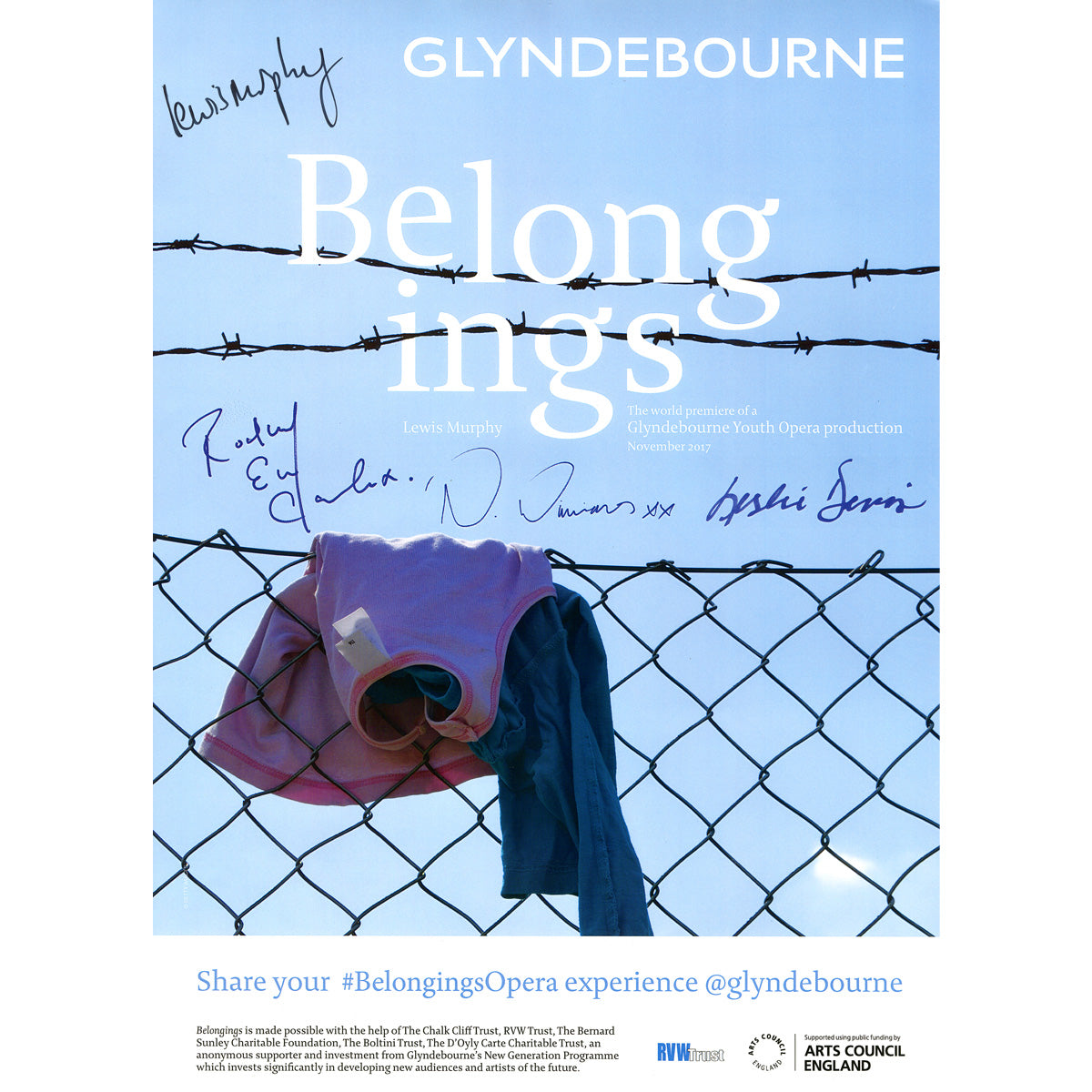 Belongings, Glyndebourne Youth Opera 2017 Poster Glyndebourne Shop