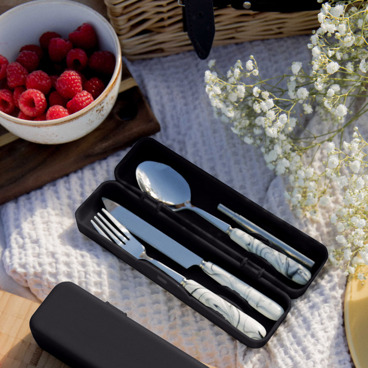 Black Travel Cutlery Set Glyndebourne Shop