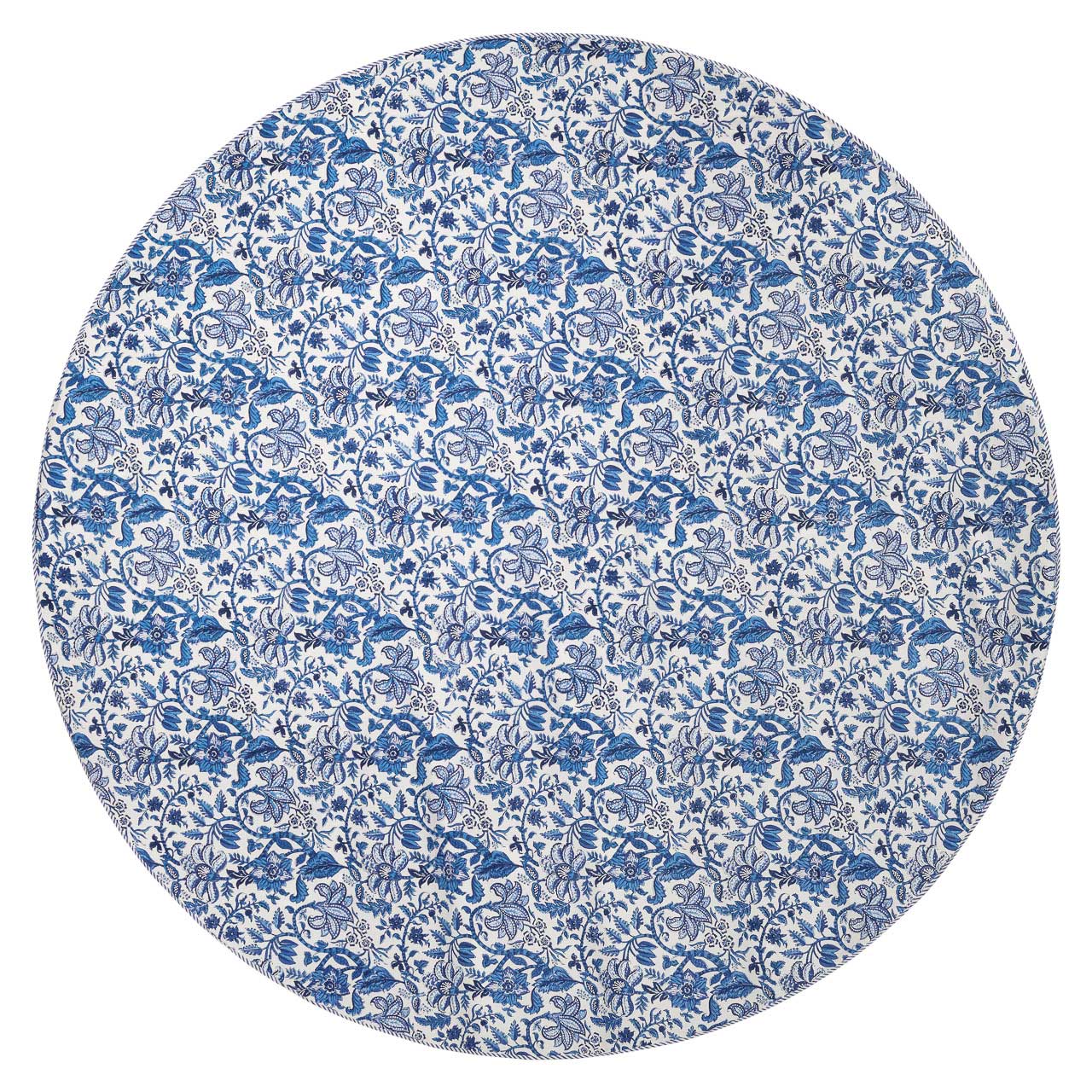 Blue Jardin Round Cotton Tablecloth Glyndebourne Shop
