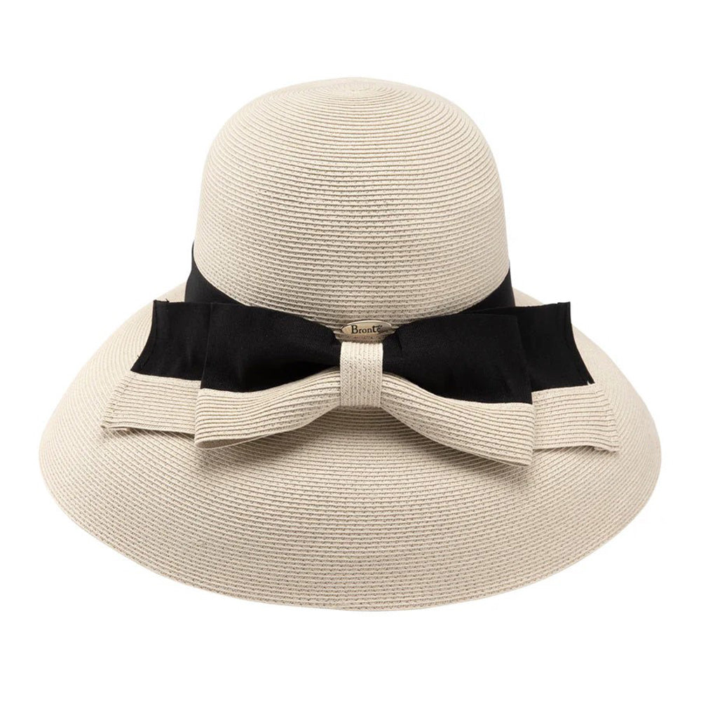 Tara Black & Natural Bow Hat
