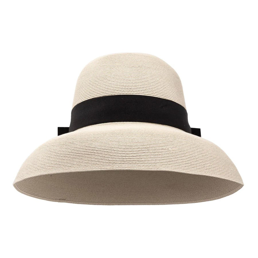 Tara Black & Natural Bow Hat
