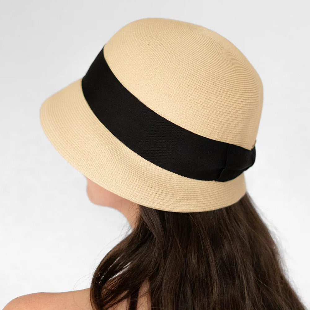 Miley Cloche Wide Ribbon Hat