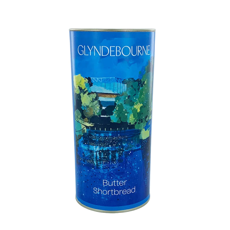 butter shortbread in a round tin