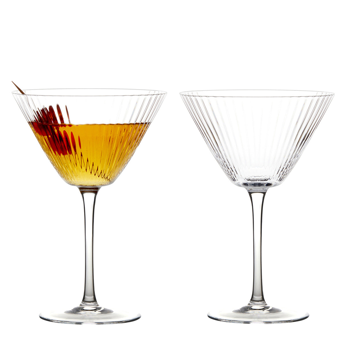 Ribbed  Cocktail Glass