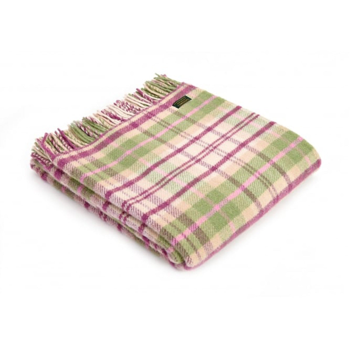 Country Cottage Pink  Check Wool Knee Throw Glyndebourne Shop