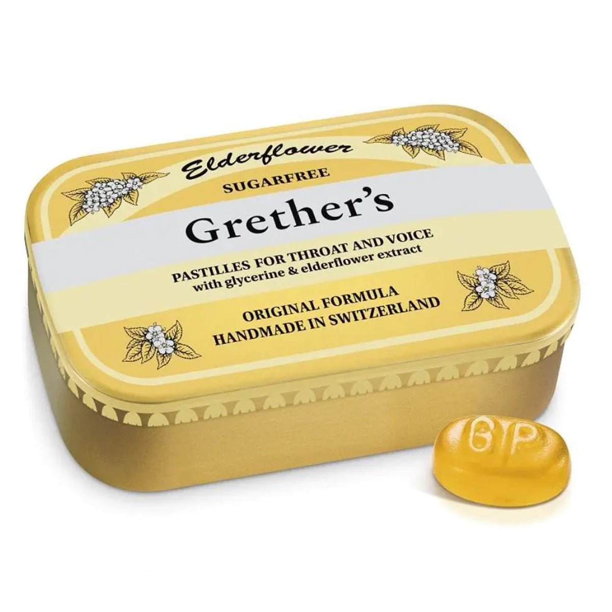 Elderflower Sugar Free Grethers Pastilles 110grms