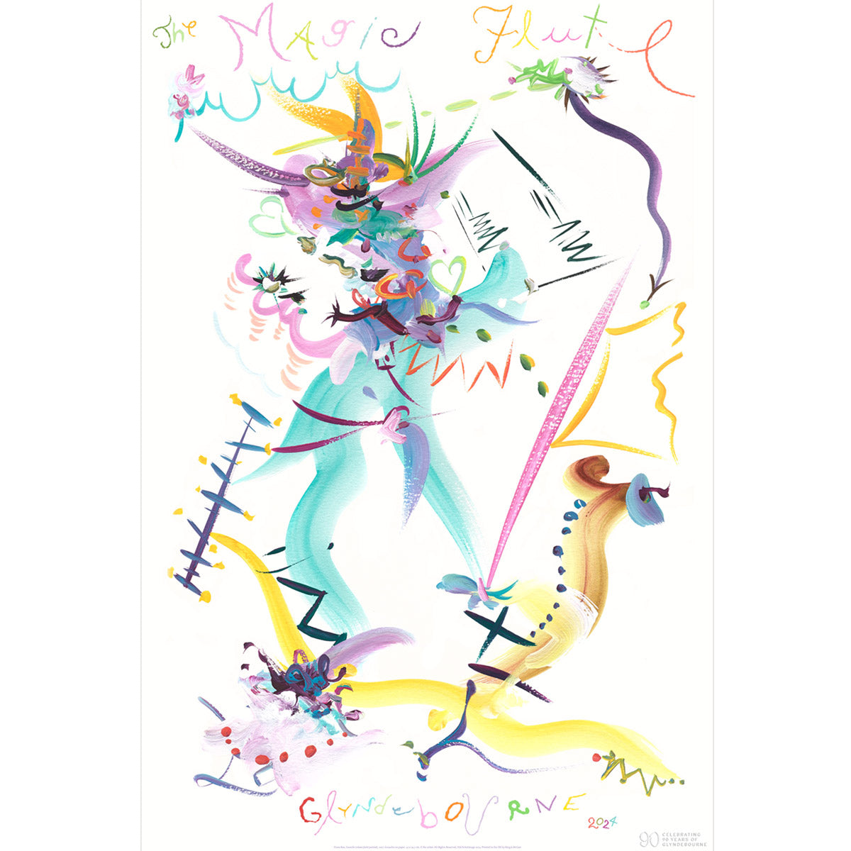 'Gouache (colours fairer painted)' Poster by Fiona Rae