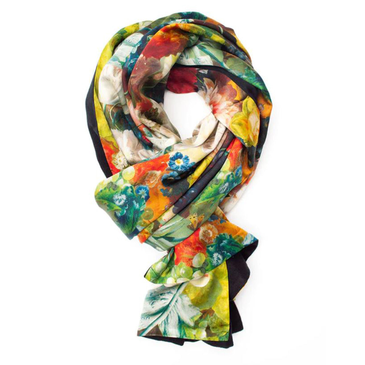 Fruit & Flowers Poshmina Silk Scarf