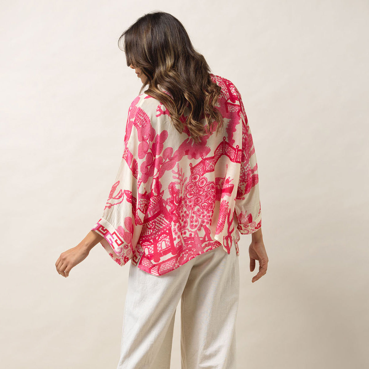 Giant Willow Fuschia Pink Kimono