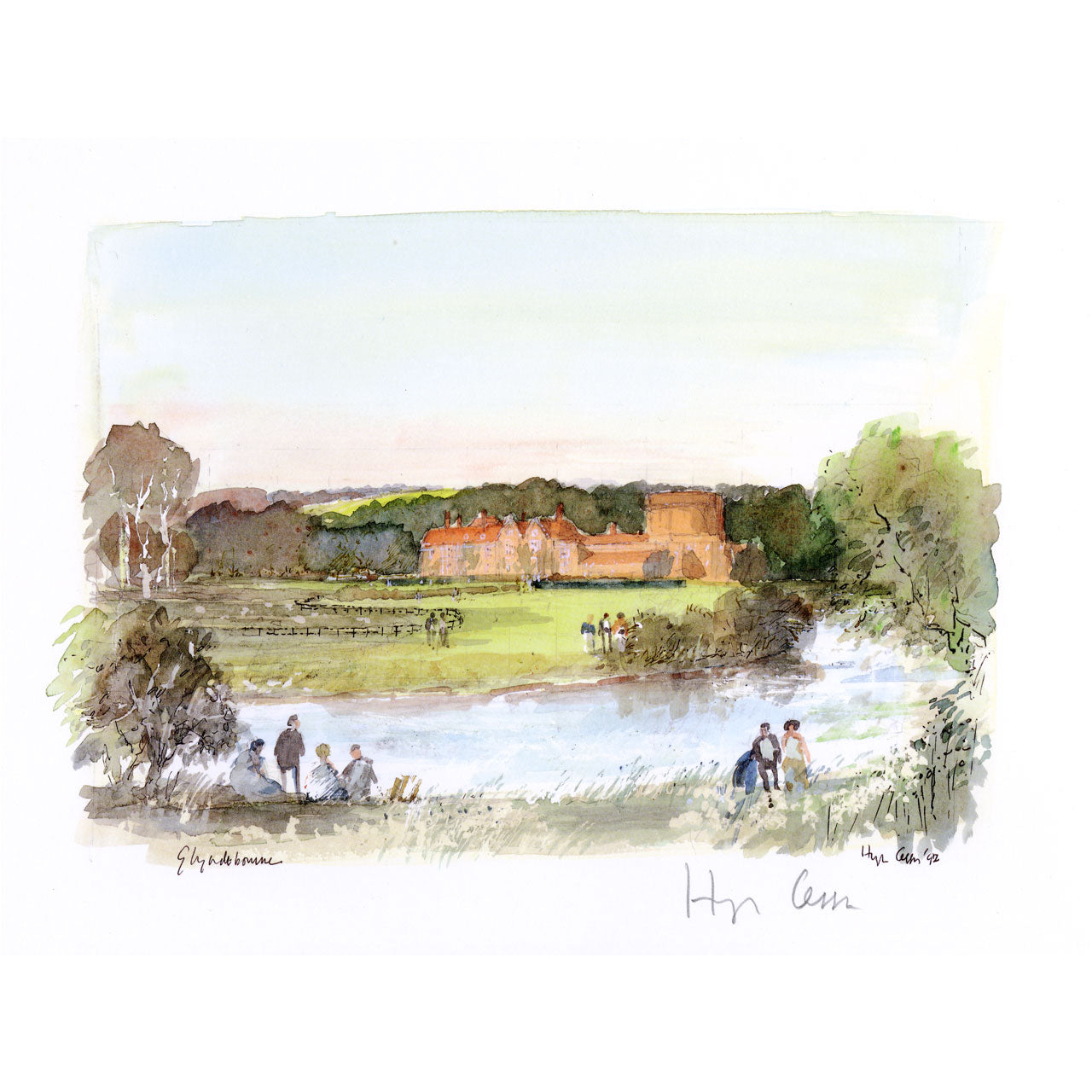 Glyndebourne, 1992 Print by Hugh Casson Glyndebourne Shop