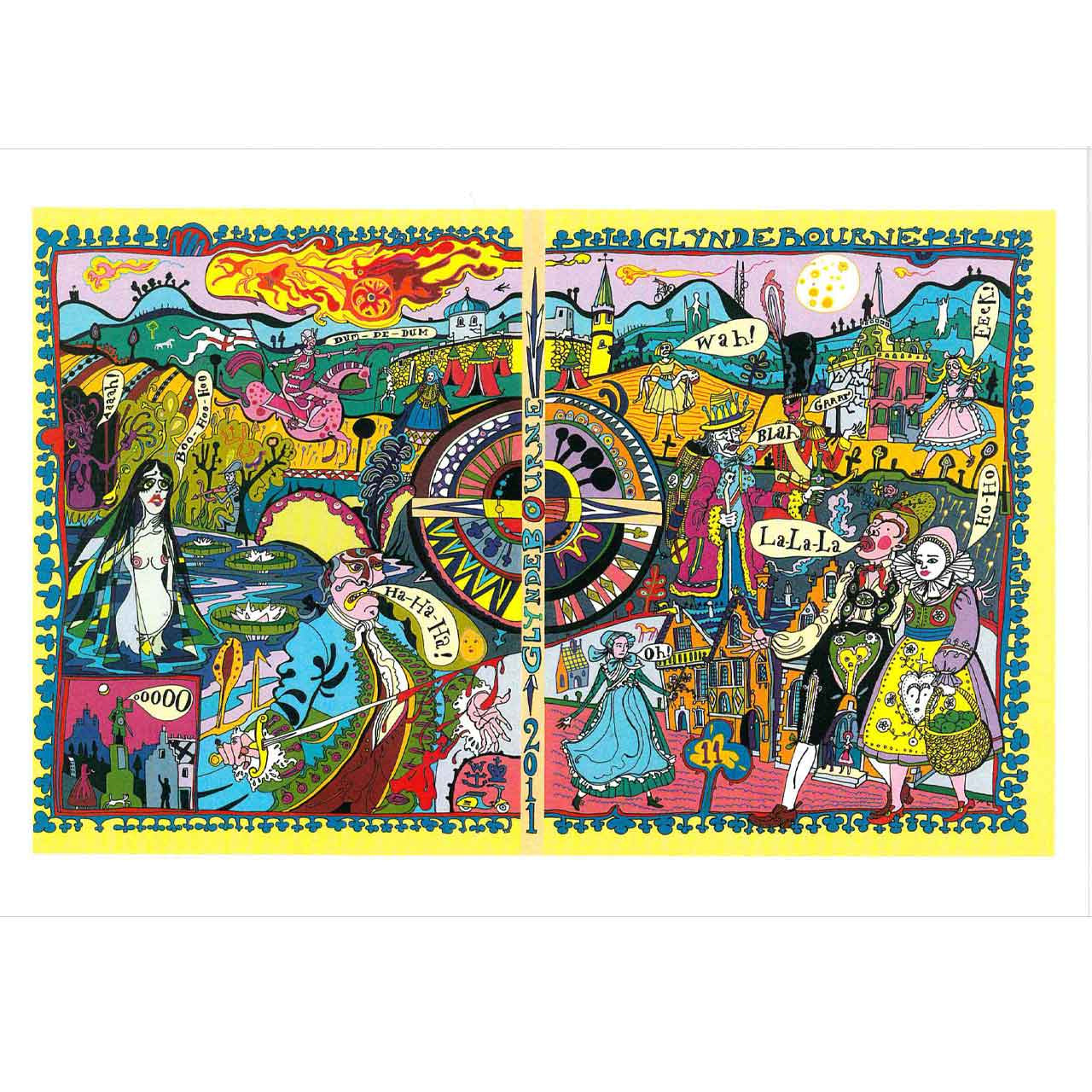 Glyndebourne Festival Programme Book 2011 'Opera Season' Greetings Card by Grayson Perry Glyndebourne Shop