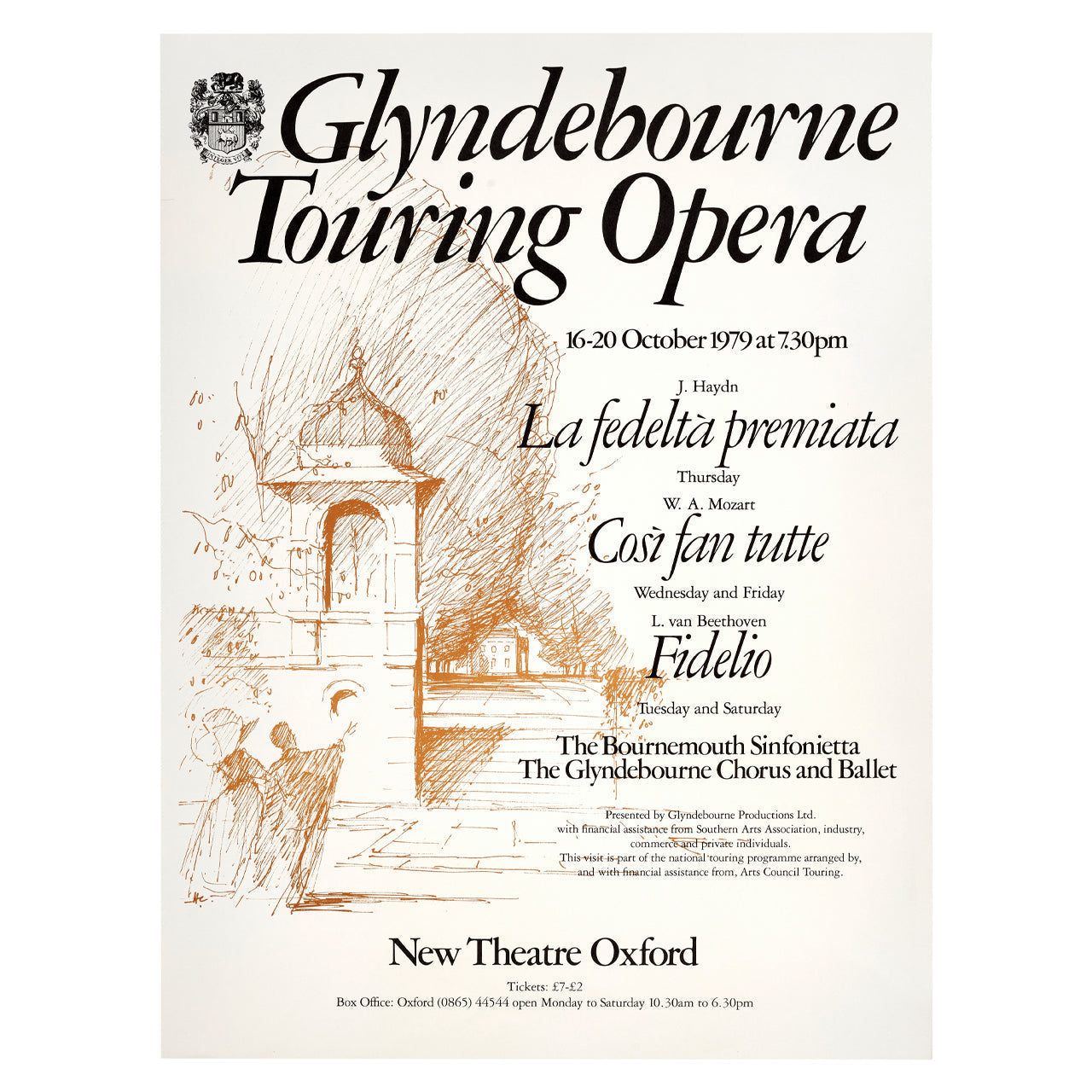 Glyndebourne Tour 1979 Poster (Multiple Locations) Glyndebourne Shop