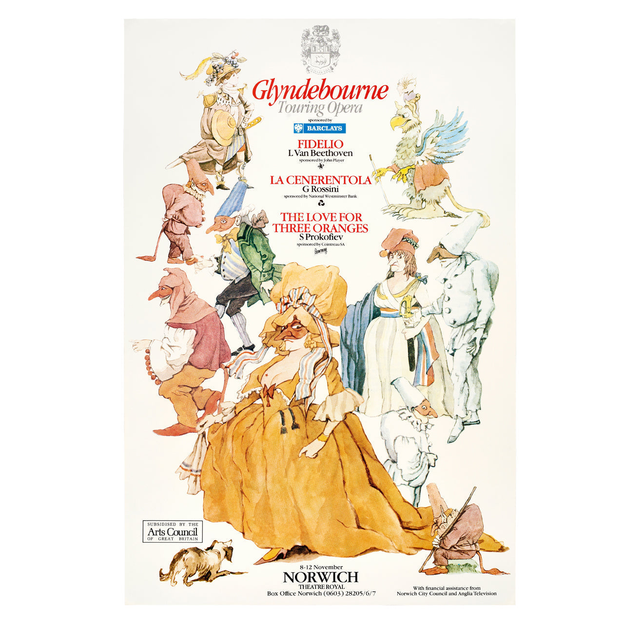 Glyndebourne Tour 1983 Poster (Multiple Locations) Glyndebourne Shop