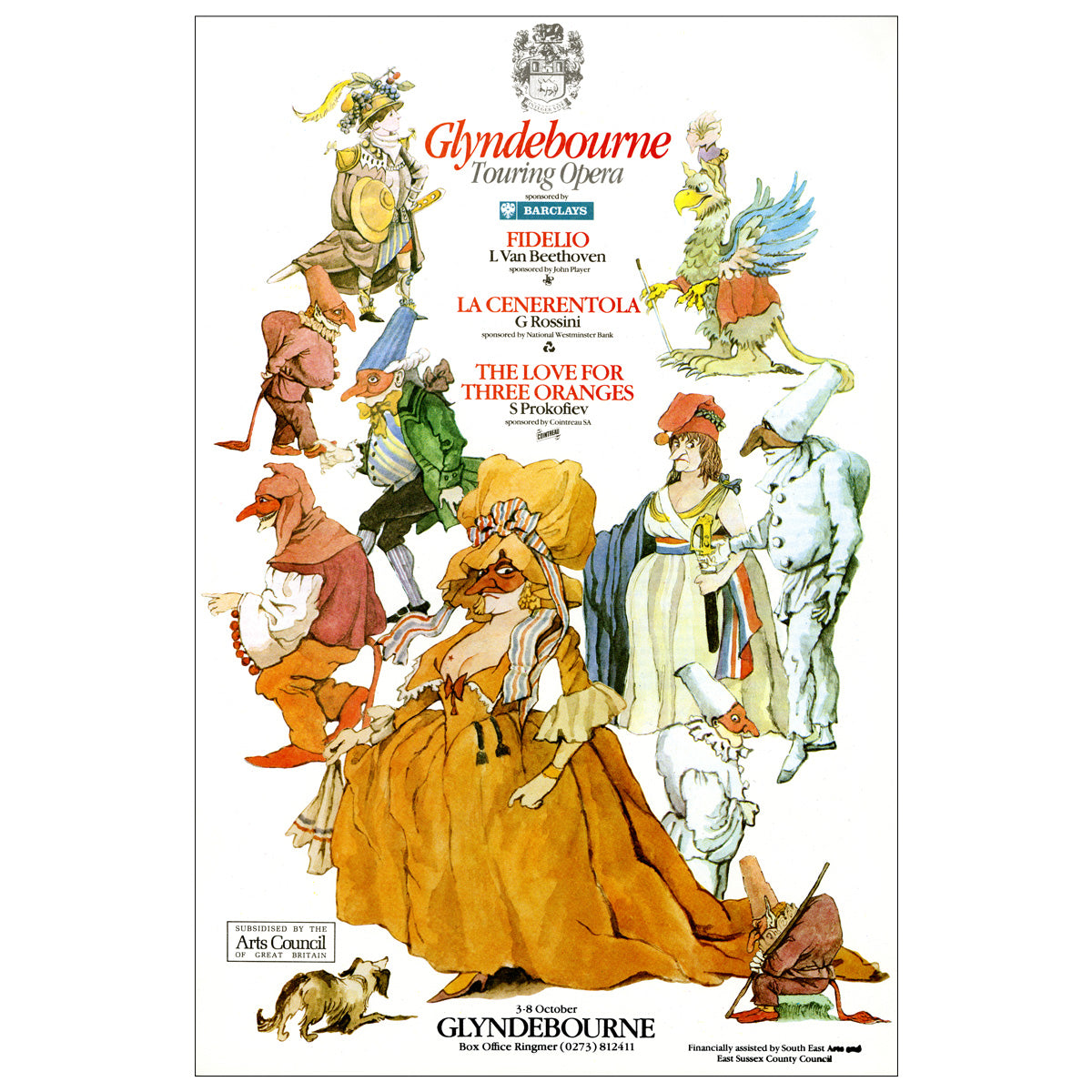 Glyndebourne Touring Opera 1985 Poster Glyndebourne Shop