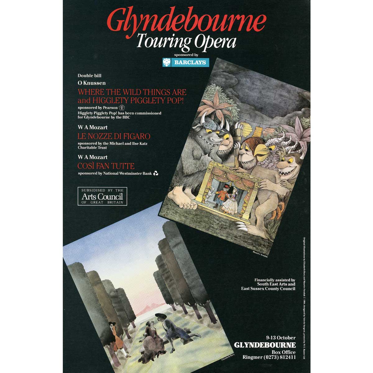 Glyndebourne Touring Opera Poster 1984