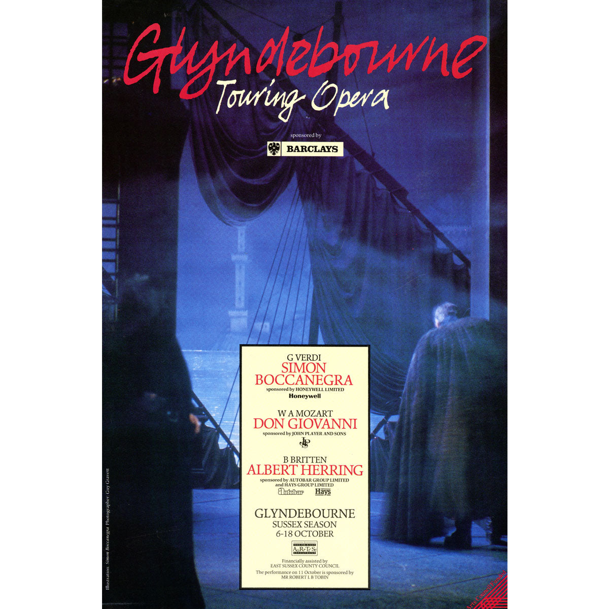 Glyndebourne Touring Opera Poster 1986