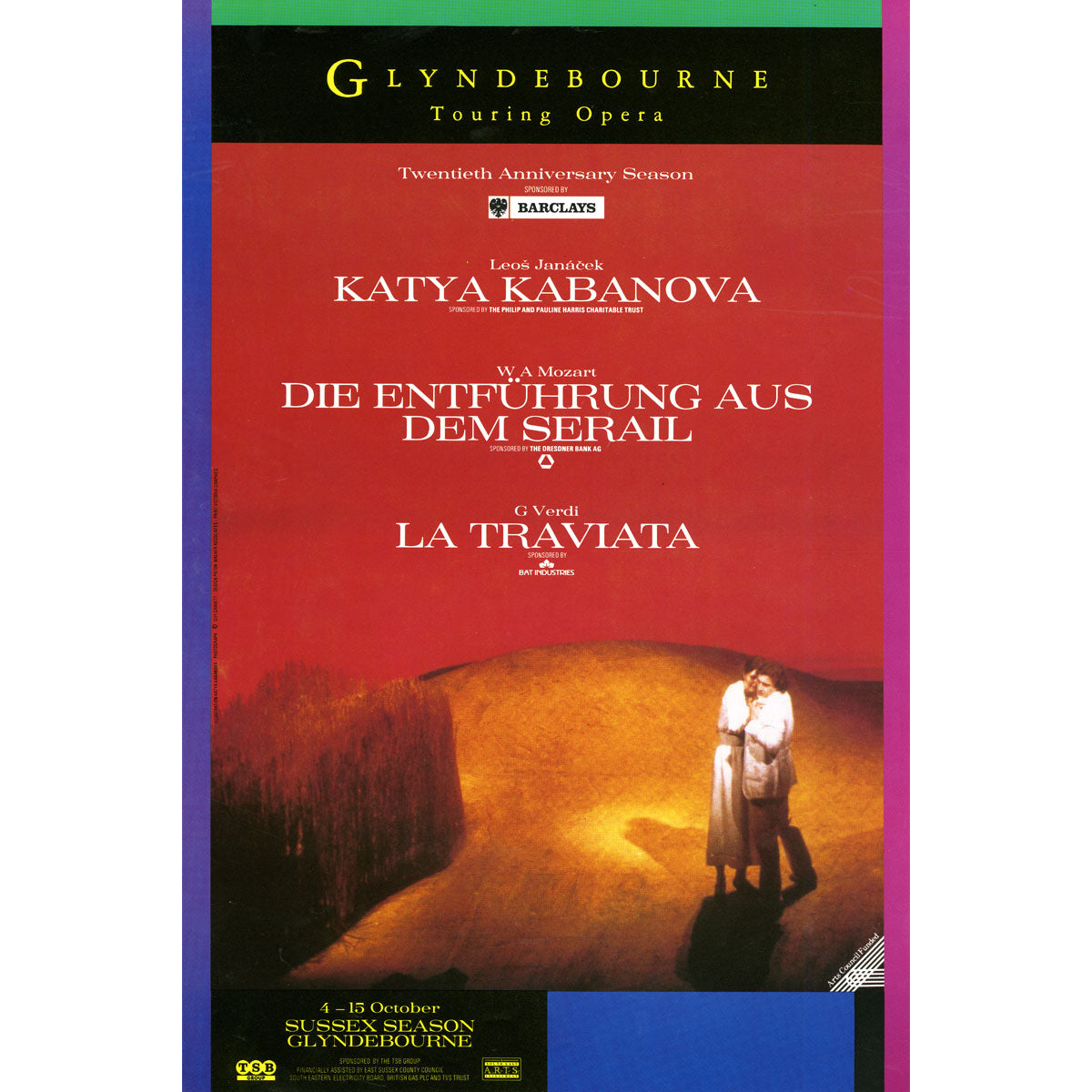 Glyndebourne Touring Opera Poster 1988