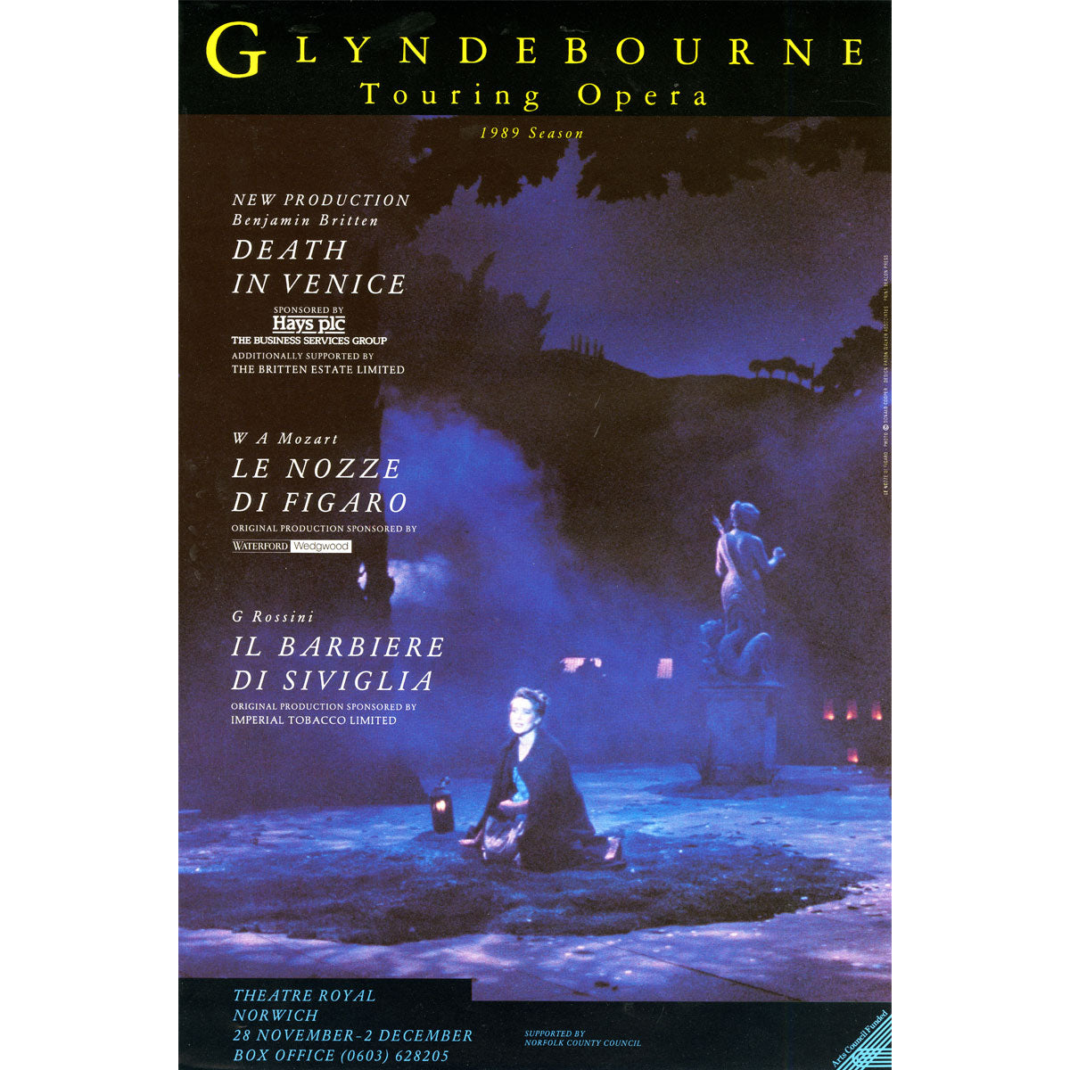 Glyndebourne Touring Opera Poster 1989