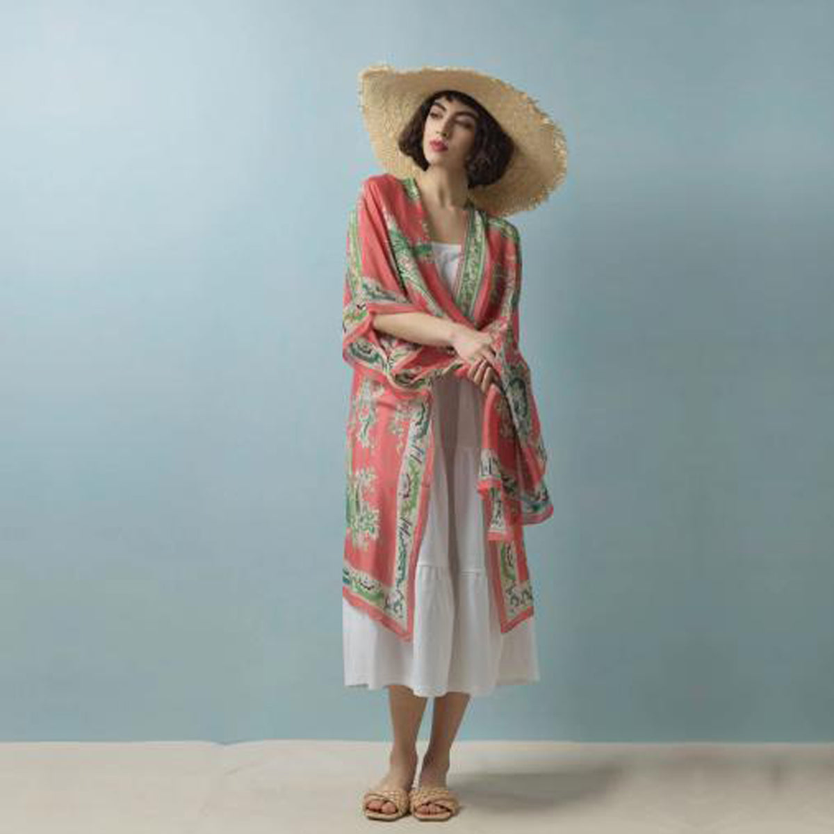 Handkerchief Pink Kimono Wrap Around