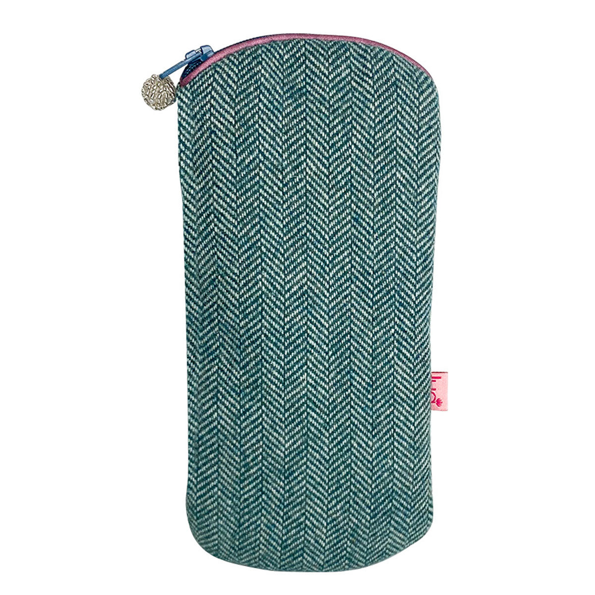 Herringbone Teal Glasses Purse