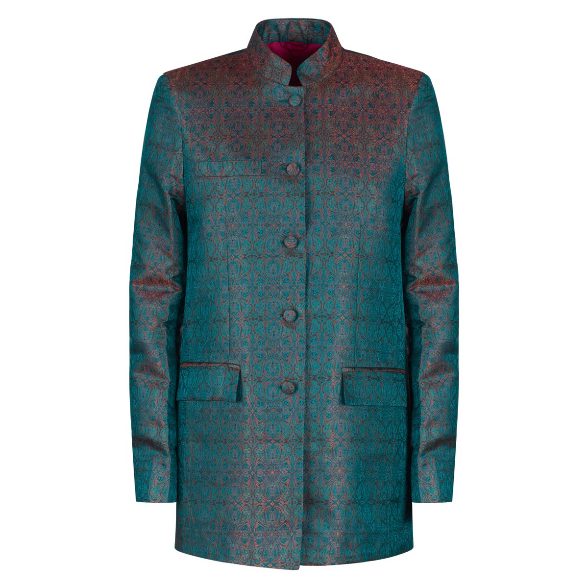 Kingston Jacket in Royal Jacquard