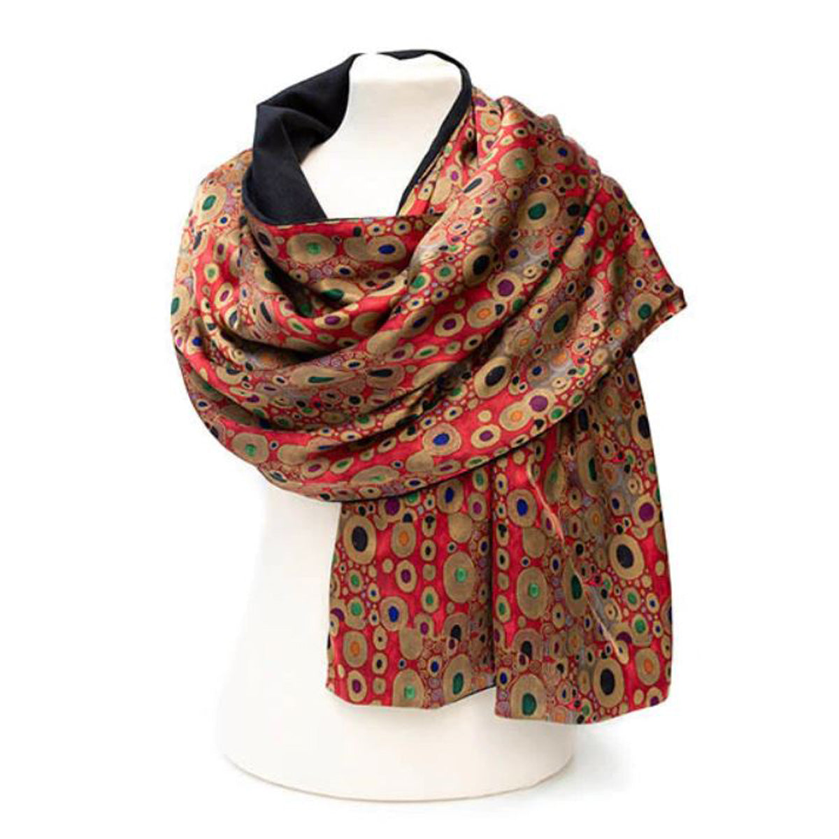 Klimt Red Poshmina Scarf