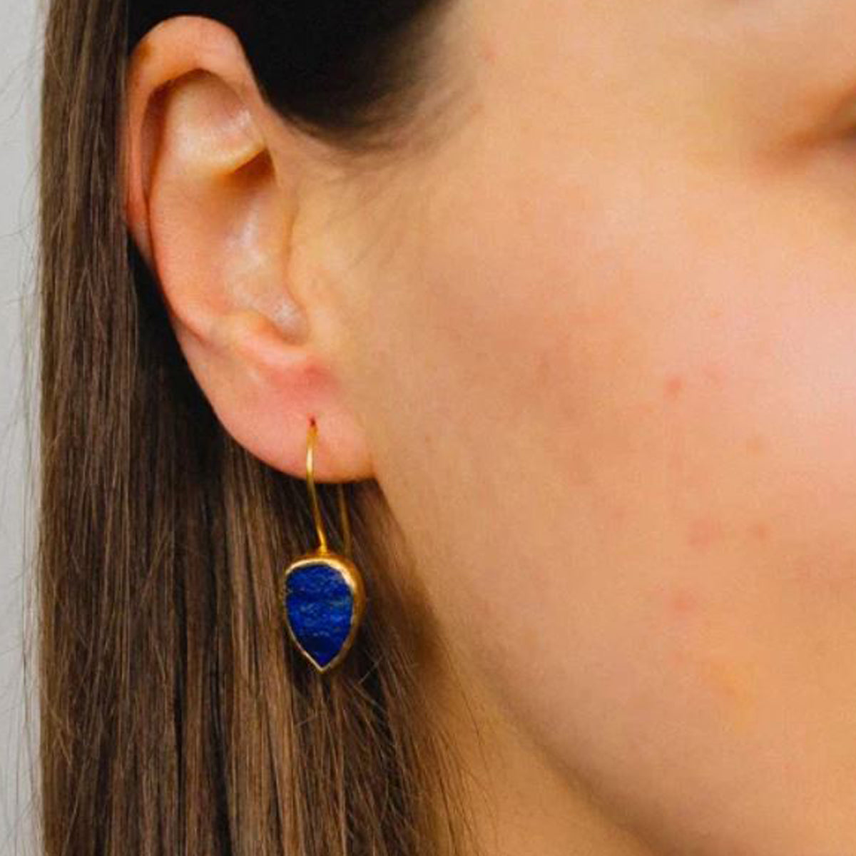 Lapis Pear Drop Earrings
