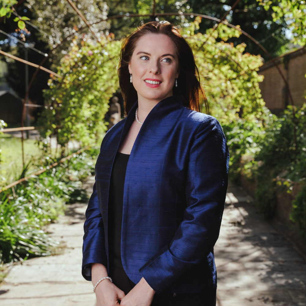 Lewes Midnight Silk Jacket