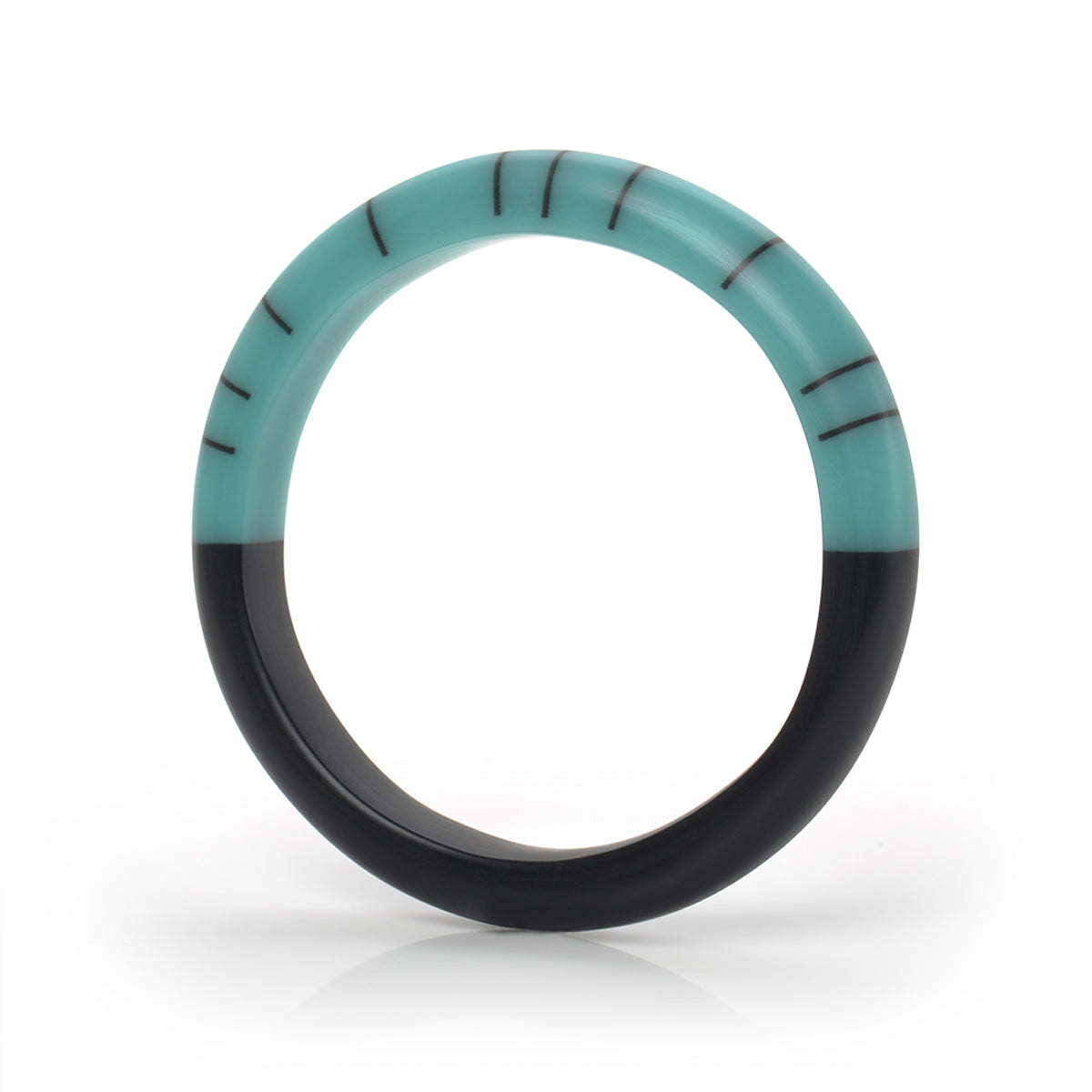 Teal & Black Lunula Bracelet