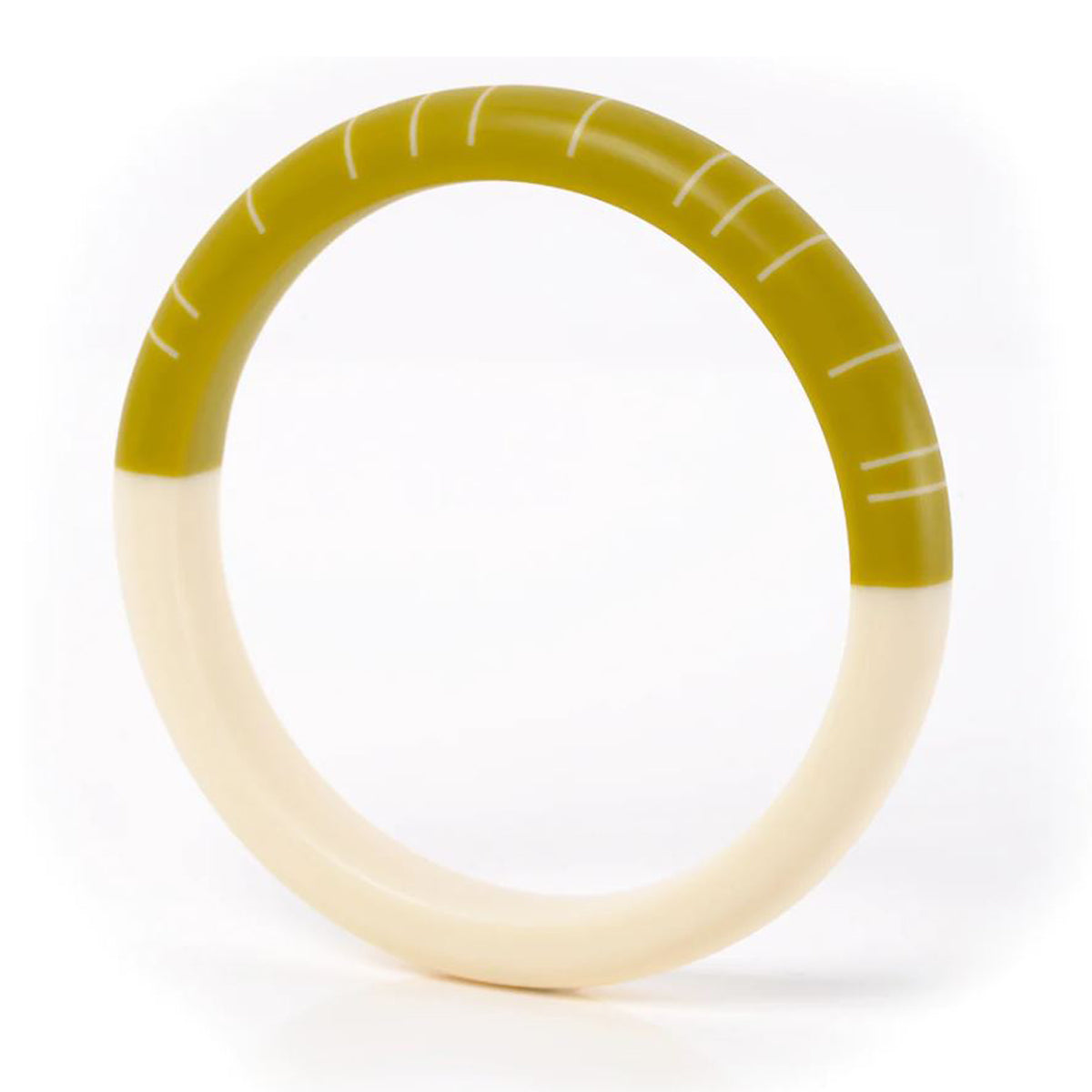 Lime & White Lunula Bracelet 