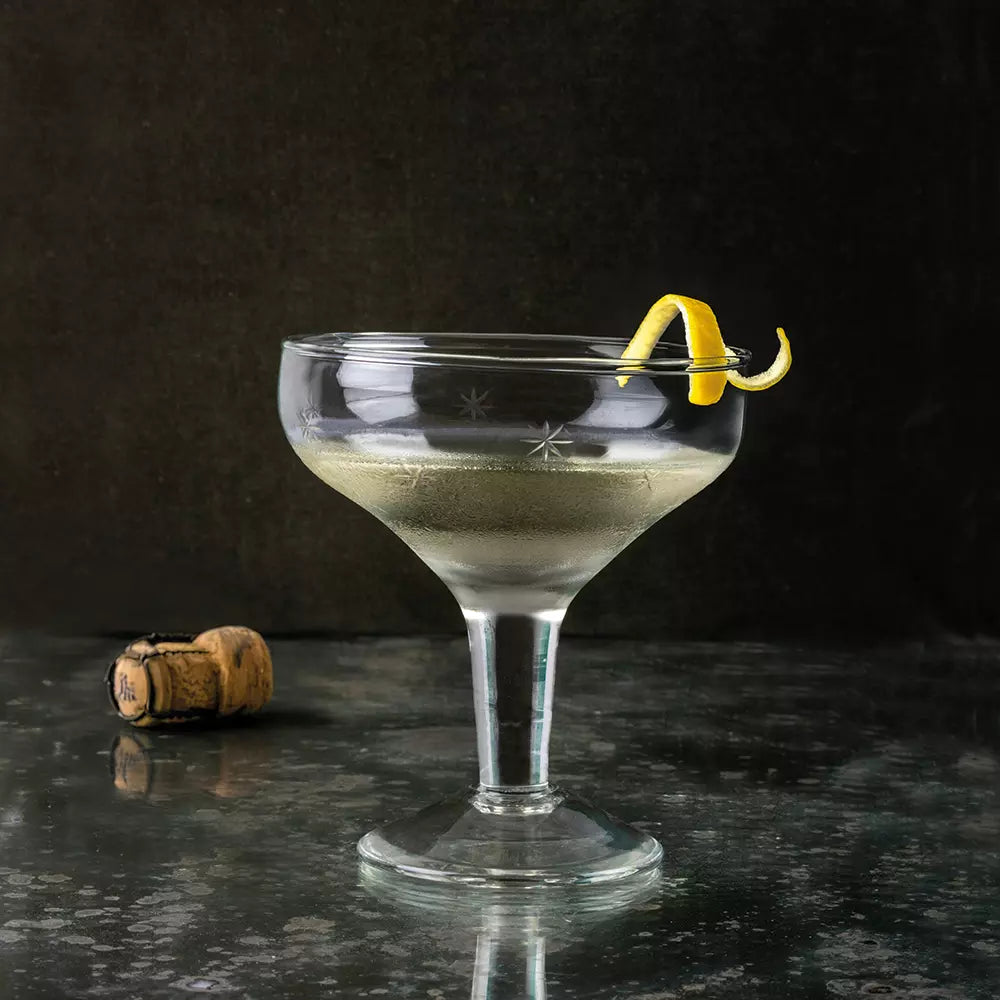 Etched Stars Champagne Coupe