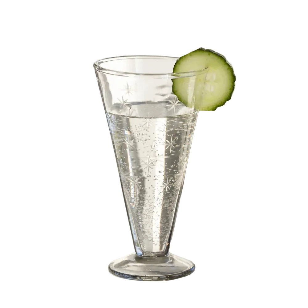 Etched Stars Prosecco Glass