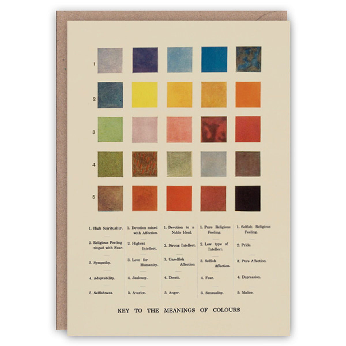 Meanings of Colours Greetings Card Glyndebourne Shop