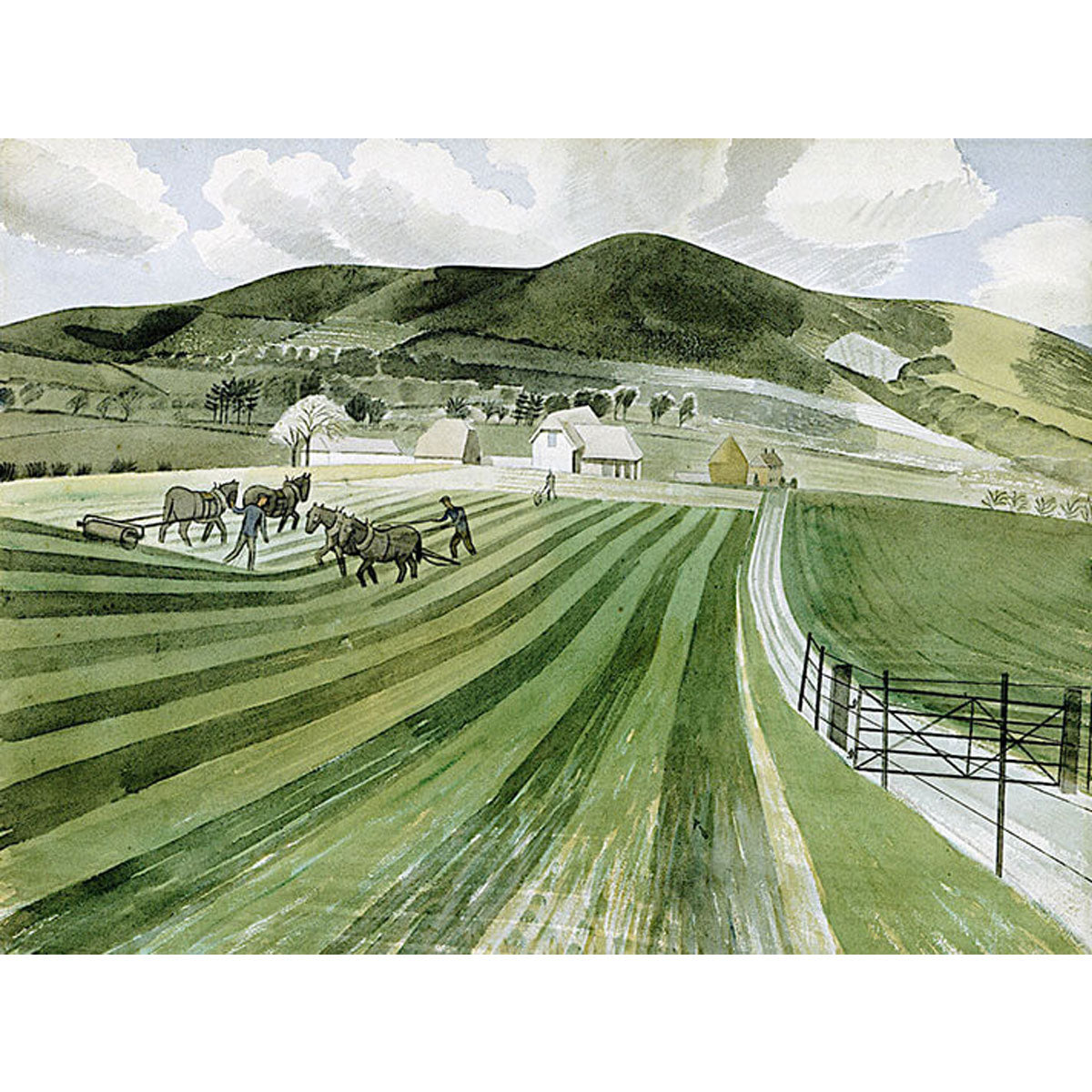 Mount Caburn, 1935 Greetings Card by Eric Ravilious Glyndebourne Shop